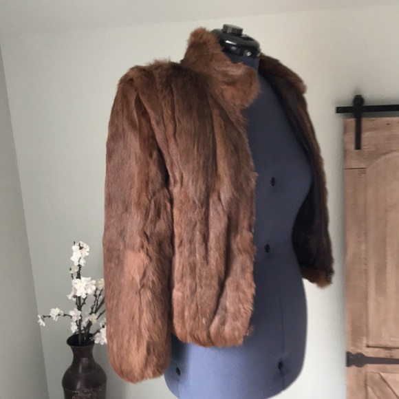 No Tags 100% Rabbit Fur Coat Size S - Picture 3 of 7